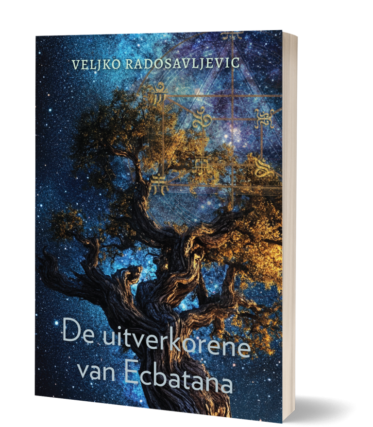 De uitverkorene van Ecbatana Cover 3D 3D Boek cover van het boek de uitverkorene van Ecbatana van Veljko Radosavljevic